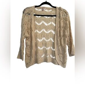 Arizona Jeans Cream XS Knit Cardigan Boho